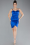 Partykleid Mini Satin Sächsischblau ABU6139