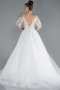 Brautkleid in Großen Größen Lang Weiß ABG043
