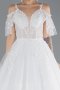 Brautkleid in Großen Größen Lang Weiß ABG043
