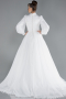 Brautkleid in Großen Größen Lang Chiffon Weiß ABG050