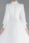 Brautkleid in Großen Größen Lang Chiffon Weiß ABG050