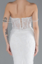 Hochzeitskleider Lang Spitze Weiß ABG042