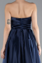 Abendkleid Lang Satin Marineblau ABU4522