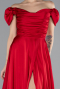 Abschlusskleid Lang Satin Rot ABU4508
