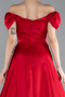 Abschlusskleid Lang Satin Rot ABU4508