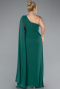 Kleider in Großen Größen Lang Chiffon Smaragdgrün ABU4407