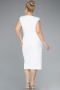 Partykleid in Übergröße Midi Weiß ABK2190