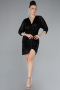 Schwarz Partykleid Schuppig Kurz ABK1912