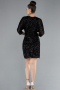 Schwarz Partykleid Schuppig Kurz ABK1912