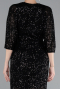 Schwarz Partykleid Schuppig Kurz ABK1912