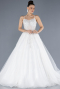 Brautkleid in Großen Größen Lang Weiß ABG107