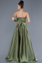 Abendkleid Lang Satin Khaki ABU4561