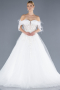Brautkleid in Großen Größen Lang Weiß ABG102
