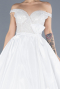 Brautkleid in Großen Größen Lang Satin Weiß ABG092