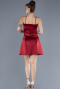 Partykleid Kurz Satin Weinrot ABK2225