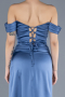 Abschlusskleid Lang Satin Indigo ABU4582
