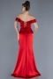 Abschlusskleid Lang Satin Rot ABU4582