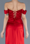 Abschlusskleid Lang Satin Rot ABU4582