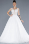 Brautkleid in Großen Größen Lang Weiß ABG089