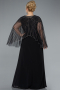 Abendkleid in Übergröße Lang Chiffon Schwarz ABU4632