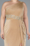 Abendkleid in Übergröße Lang Gold ABU4601