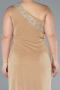 Abendkleid in Übergröße Lang Gold ABU4601