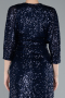 Marineblau Partykleid Schuppig Kurz ABK1912