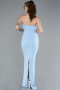 Abendkleid Lang Eisblau ABU4687