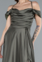 Abschlusskleid Lang Satin Khaki ABU4703