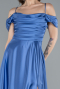 Abschlusskleid Lang Satin Indigo ABU4703