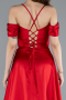 Abschlusskleid Lang Satin Rot ABU4703