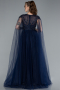 Abendkleid Lang Marineblau ABU4707
