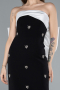 Abendkleid Lang Schwarz-Weiß ABU4716