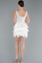 Designer Abendkleid Kurz Weiß ABK2139