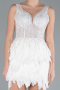 Designer Abendkleid Kurz Weiß ABK2139