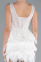 Designer Abendkleid Kurz Weiß ABK2139