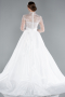 Hochzeitskleider Lang Satin Weiß ABU4249