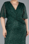 Smaragdgrün Abendkleid İn Übergröße Lang ABU4542