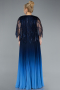 Marineblau Abendkleid İn Übergröße Chiffon Lang ABU4633