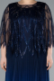 Marineblau Abendkleid İn Übergröße Chiffon Lang ABU4633