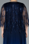 Marineblau Abendkleid İn Übergröße Chiffon Lang ABU4633