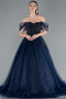Designer Abendkleid Lang Marineblau ABU4762