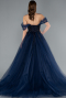 Designer Abendkleid Lang Marineblau ABU4762