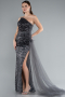 Abendkleid Lang Anthrazit ABU4772