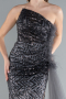 Abendkleid Lang Anthrazit ABU4772