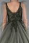 Designer Abendkleid Lang Khaki ABU2790
