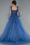 Designer Abendkleid Lang Indigo ABU2791