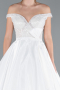 Hochzeitskleider Lang Satin Weiß ABG091