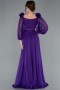 Violette Abendkleid Chiffon Lang ABU4130