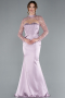 Abendkleid Lang Satin Lavendel hell ABU4765